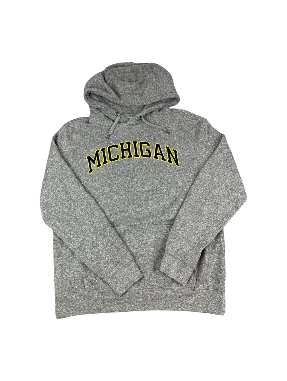 Michigan Wolverines Men’s Hoodie Gray, Pullover Sweatshirt, Size Medium